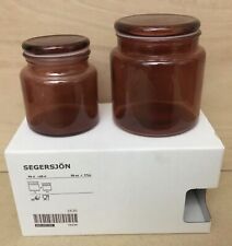 NEW IKEA SEGERSJON x 2 boxes of  glass storage jars