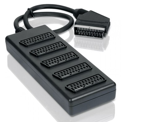 Way scart splitter box video - scart,