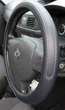 Black Steering Wheel Cover Soft Grip Leather Look for Vauxhall Corsa Hatchback