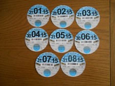 8 collectable  road tax disc