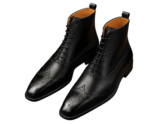 Handmade black genuine leather - handmade,