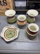 Vintage Welsh Rhayader Dragon Pottery 5 Pieces