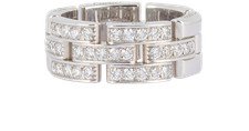 Cartier 3-Row Panthere Maillon White Gold L Women