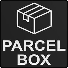 PARCEL BOX ~ SIGN NOTICE ~ parcels letters mail post delivery safe drop place