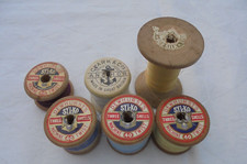 Vintage Cotton Reels - Mainly Wooden -  Sylko / Anchor Clark & Co - one larger