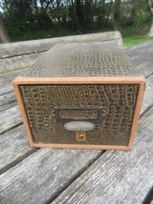 Vintage 1930s  Canto Series Index Card Filing Drawer  Mock Croc 1930s
