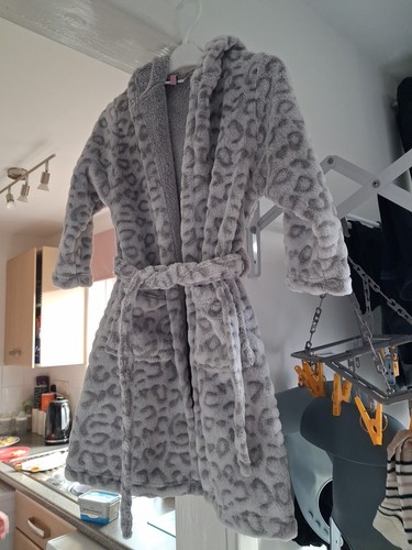 Girls grey leopard dressing - grey,