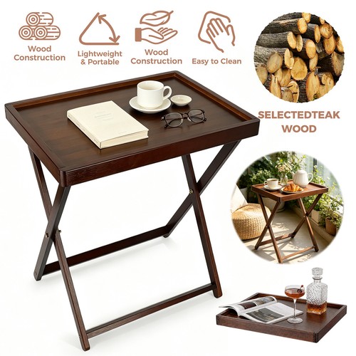Wooden tray table foldable - wooden,