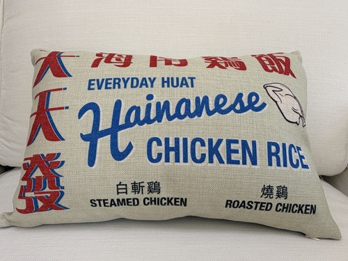 Singapore street food cushion - cushion,