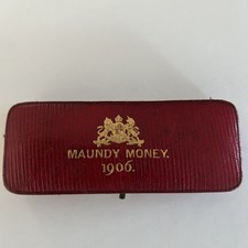 1906 EDWARD VII MAUNDY MONEY SILVER COIN SET IN BOX
