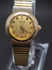 Omax Crystal Gold Tone Ladies
