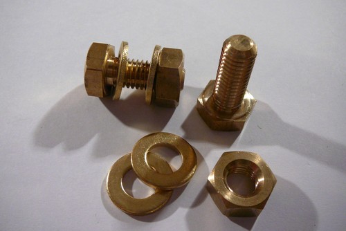 M10x25 brass hex head bolts - hex,