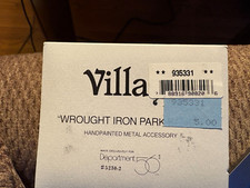 Department 56 Heritage Village Accessories "Wrought Iron Park Bench" 5230-2