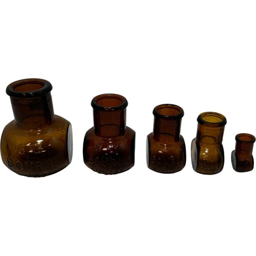 Bovril set brown glass - bovril,