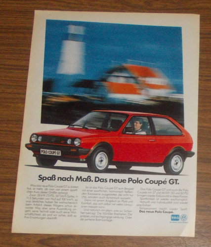 Rare advertising polo coupe - rare,