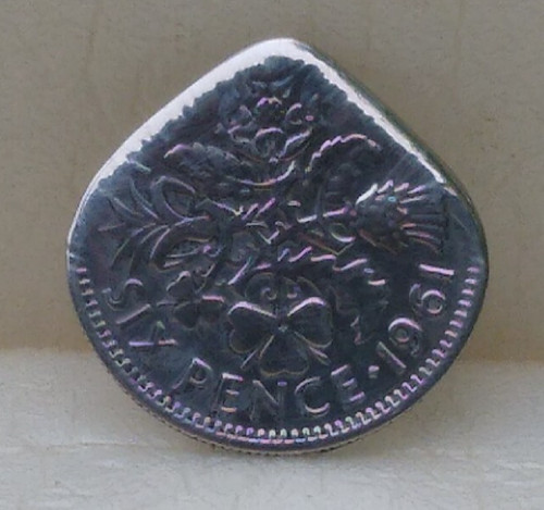 Genuine 1961 sixpence coin - genuine,