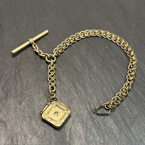 Antique locket fob pendant - fob,