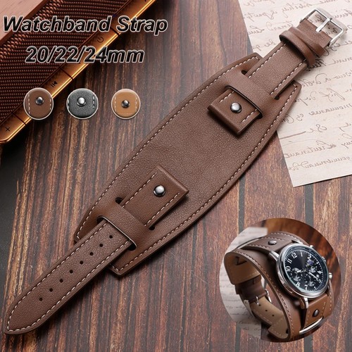 Vintage leather bund watch - vintage,