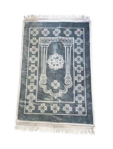 Grey textile prayer rug - grey,