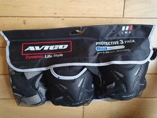 Avigo 2x Knee, 2x Elbow, 2x Wrist Adjustable Protective Pads for Skating, Board