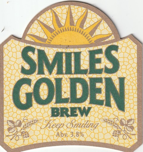 Beer mat smiles brewery - smiles,