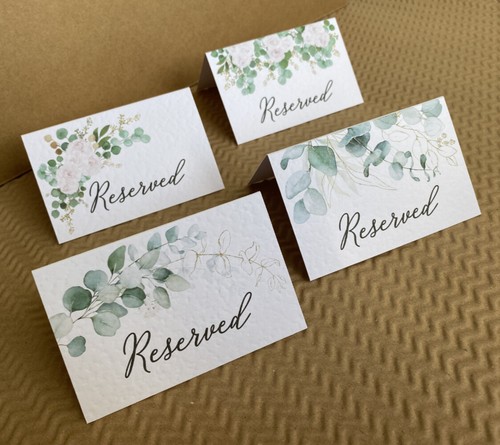 Reserved table place cards - reserved,