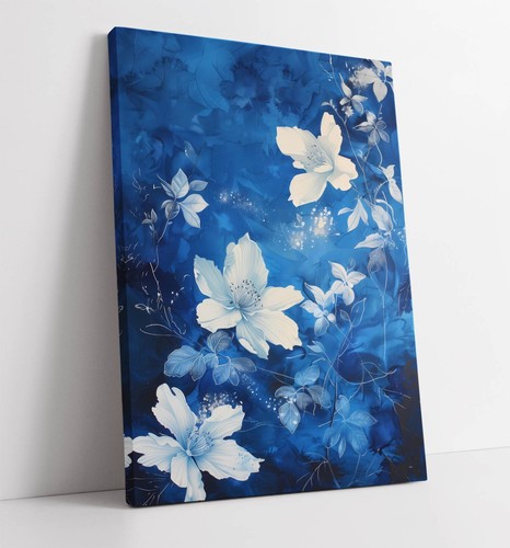 Beautiful white flowers blue - white,