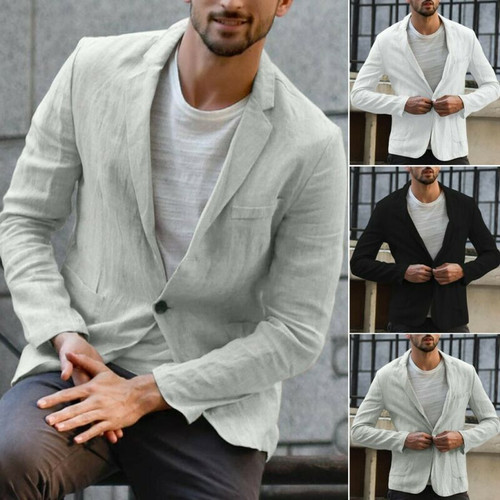 Mens cotton linen - linen, long