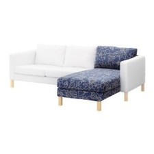 Ikea Karlstad Cover - Add-on Chaise Longue - Bladaker Blue/Beige 302.290.58