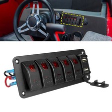 5 Gang 12V/24V LED Light Red