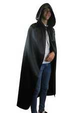 Fancy Dress Hooded Black Cape