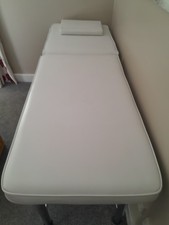 White leather treatment bed