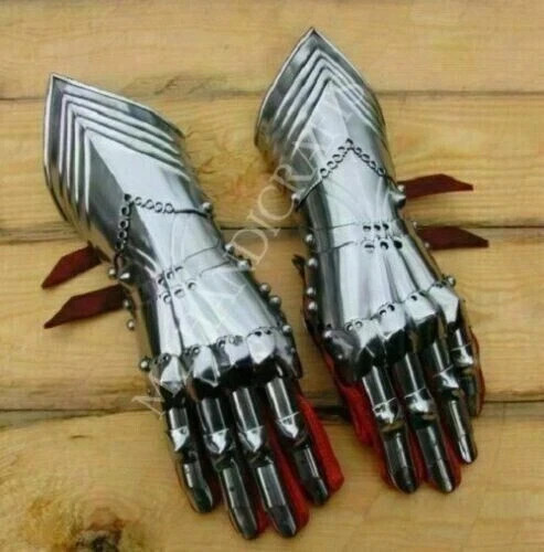 Gothic knight finger gloves - gothic,