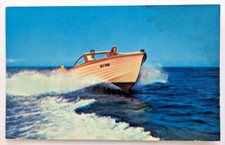 Lake Tenkiller Speedboat Power Boating Northeast Oklahoma OK Vintage Postcard J1