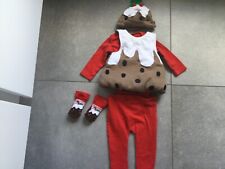 F&F christmas pudding baby outfit unisex 0-3 months cotton jersey