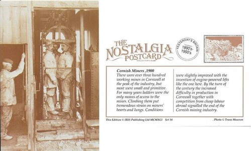 Postcard cornish tin miners - cornish,