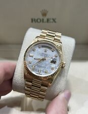Gents 18ct Gold Rolex Day-Date 36mm 18238 Custom Meteorite Diamond Dial