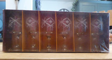 Vintage Chesterfield Dema Decorated Sherry Port Liquor Glasses