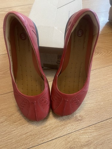 Clarks unstructured flat red - unstructured,