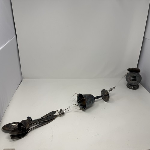 Silverware windchime vintage - silverware,
