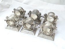 SET OF 6 LARGE VICTORIAN SILVER PLATED NAPKIN RINGS CHERUBS/PUTTI