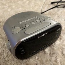 Sony ICF-C318 FM/AM Clock Radio "Dream Machine" Silver Fully Tested Working