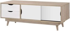 Timber Art Design UK Alford TV Media Cabinet Unit with Sliding Doors and 2