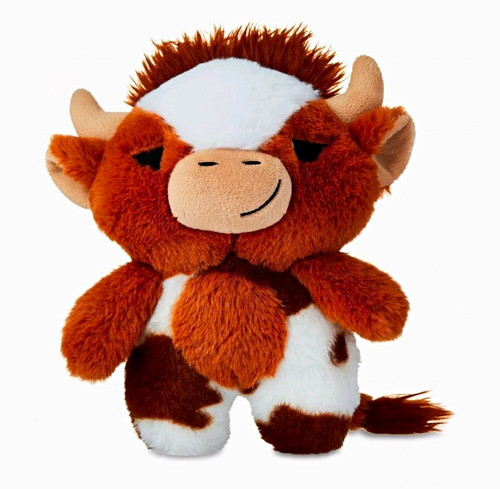 Brown white cow plush - brown/white,