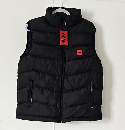 Hugo men black puffer gilet - men's,