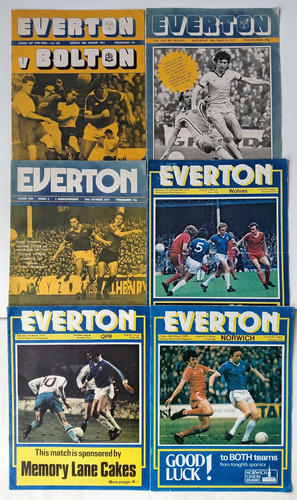 Everton football programmes - everton,