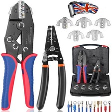 9" Ratchet Crimper Plier Cable