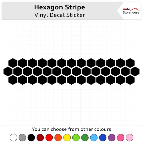 Hexagon racing stripe - hexagon, vinyl
