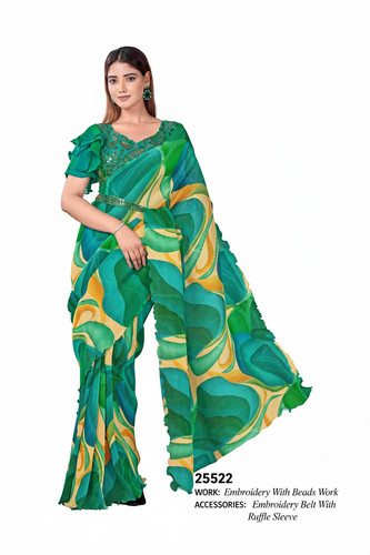 Women embroidered ruffle - embroidered,