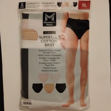 Member's Mark Women's 5-Pack Supersoft Cotton Brief Size XL
